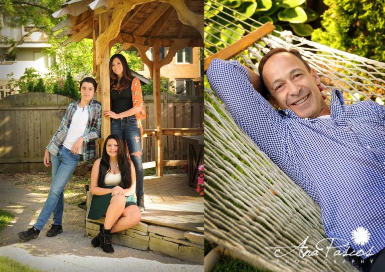 Family Photography in back yard