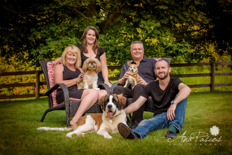 Toronto Family Portrait with Animals Dogs