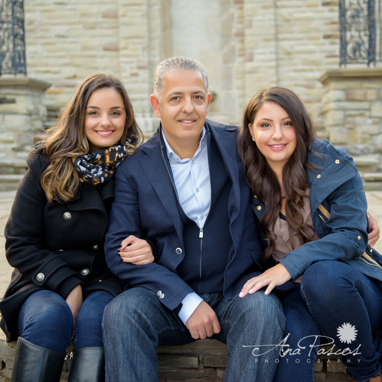Toronto Fall Girls and Father Portrait in the Park